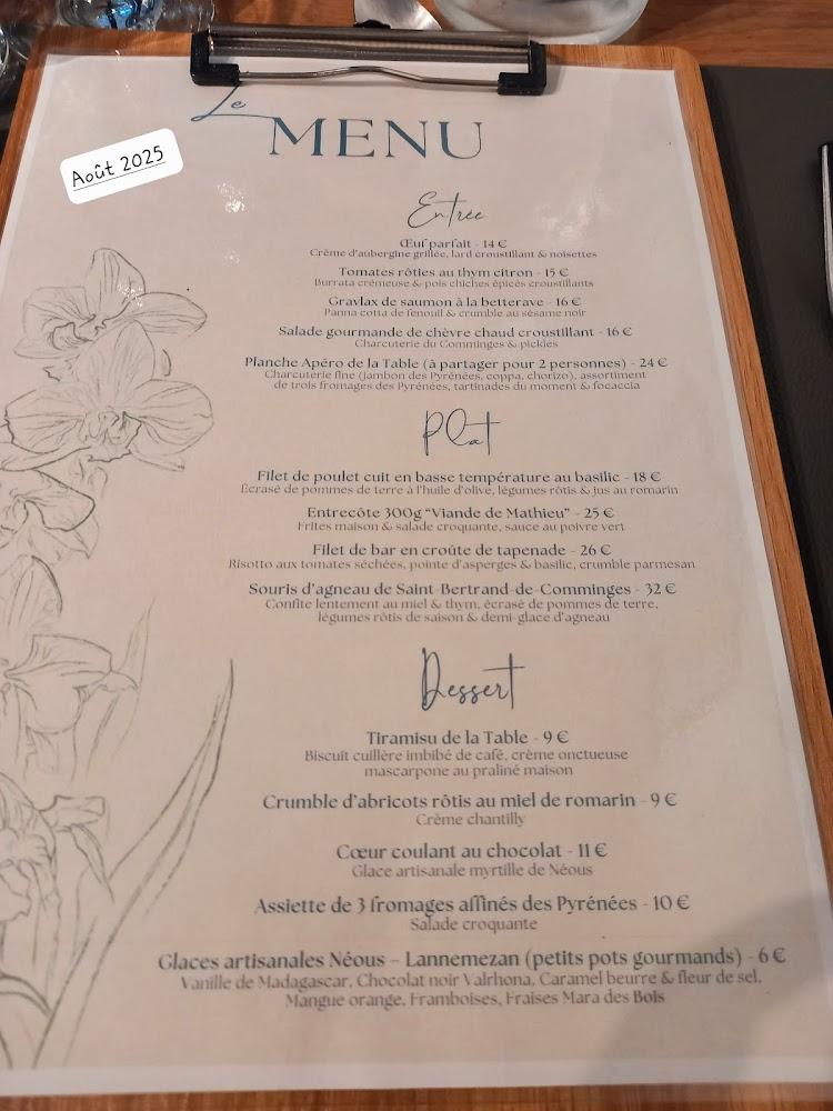 La Table de Saint-Bertrand - Menu Image 2